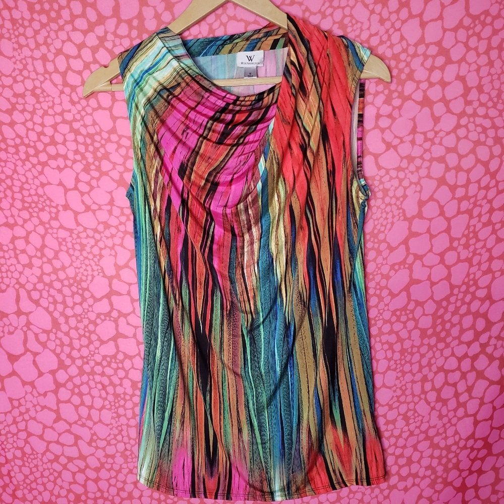 Vibrant Multicolor Sleeveless Top